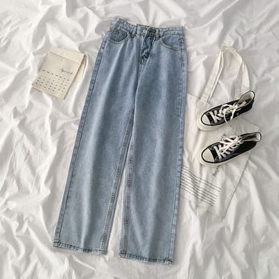 Ice-Blue Wide Leg