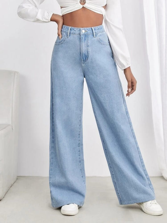 Icy-Blue Wide Leg